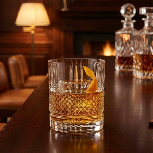Vaso Corto Cristal Whiskey Brillante setx6 RCR Italia.