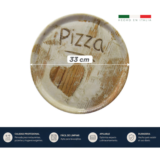 CORAZÓN PLATO PARA PIZZA 33 cm