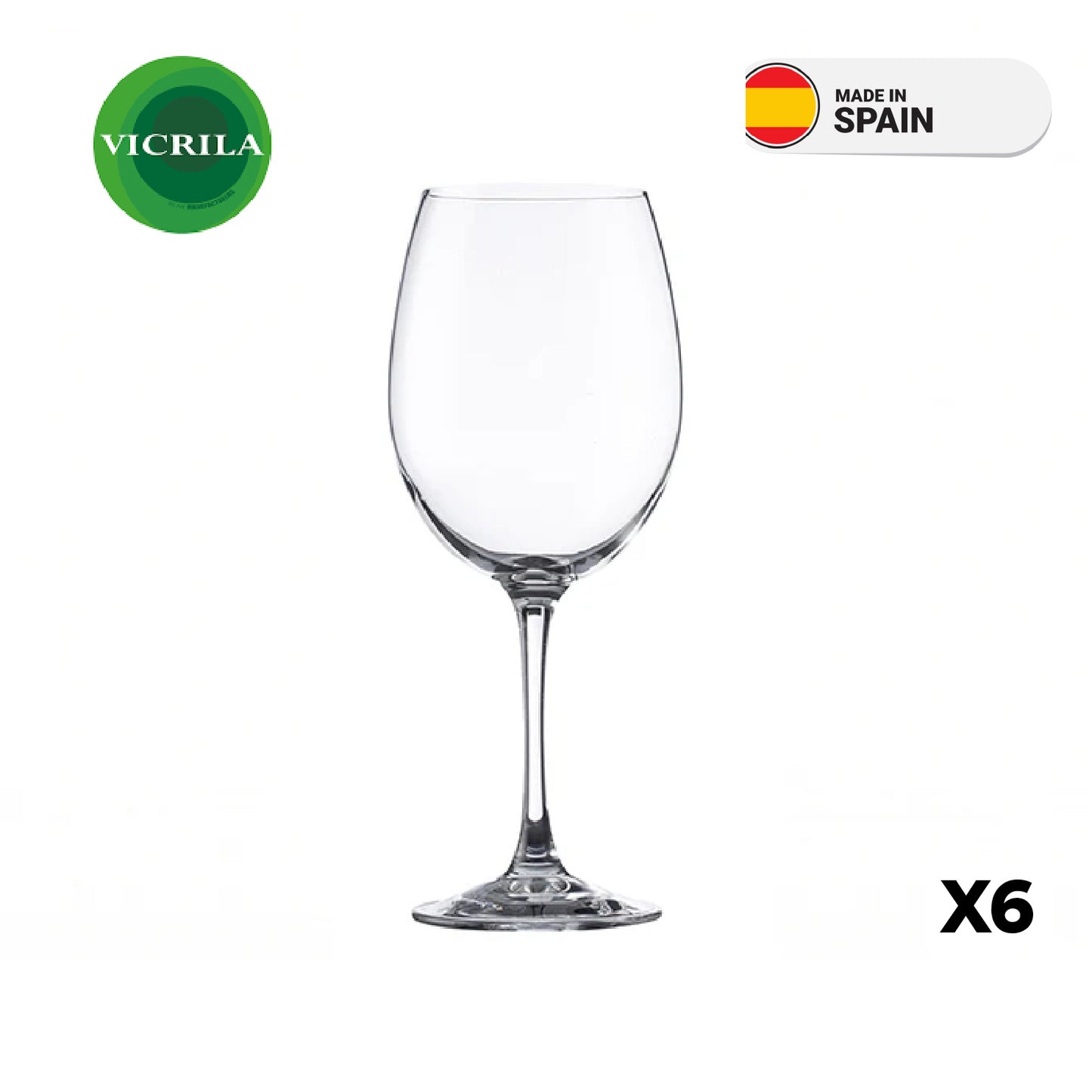 Copa Vidrio templado Victoria  470cc set X6