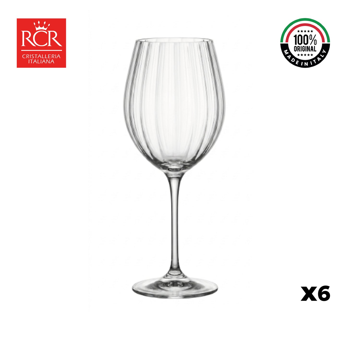 Copa Cristal OptiQ 65 cl set x 6 RCR Italia
