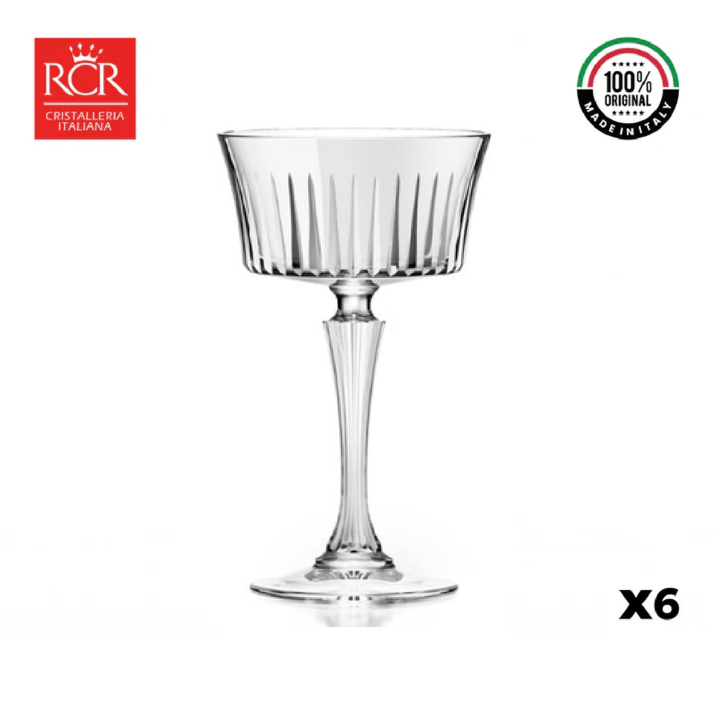 Copa Cristal Coupe Timeless by RCR Set x 6 Italia