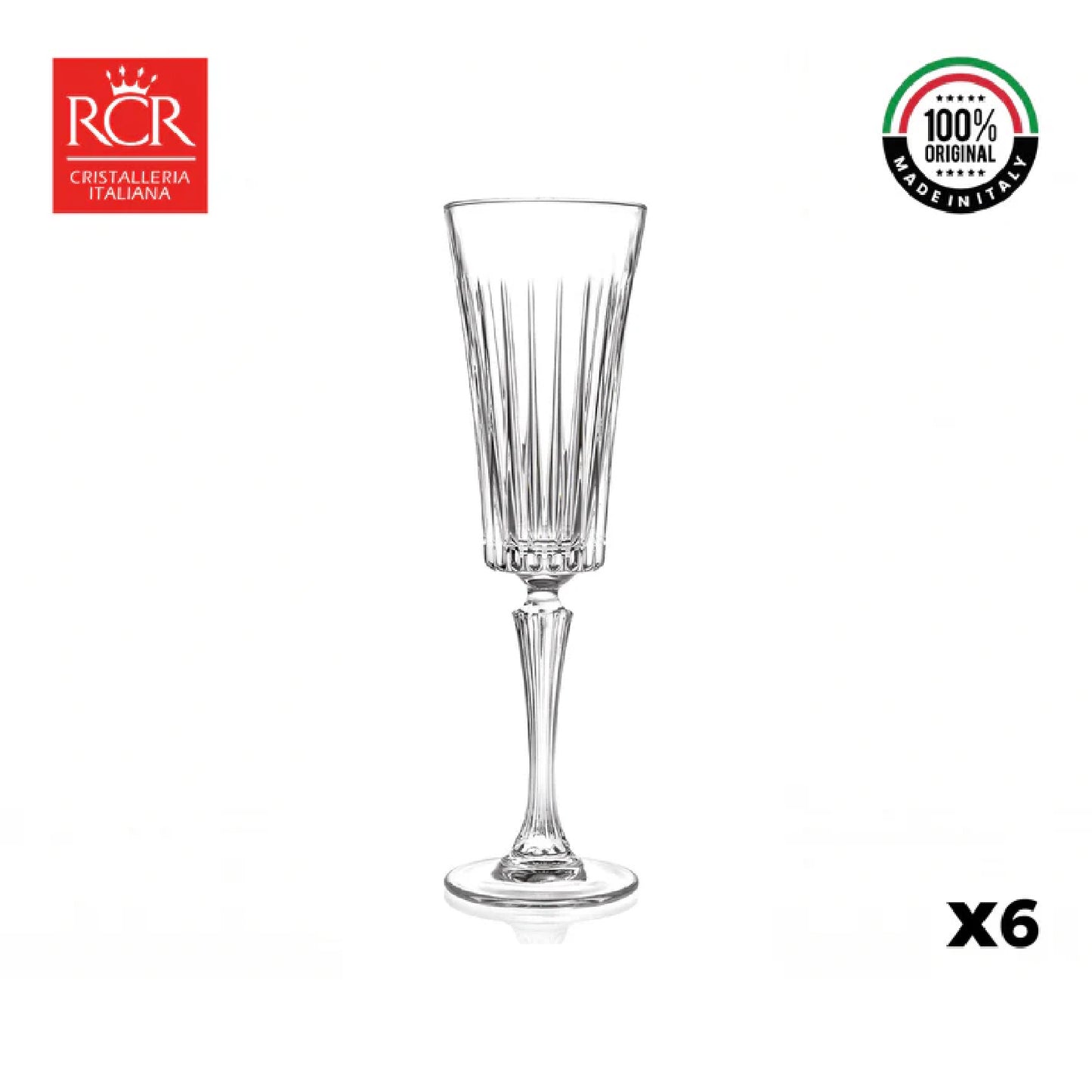 Copa Cristal Champaña Timeless, set x 6 RCR Cristal