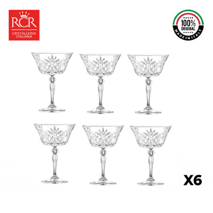 Copa Cristal  Melodia Champaña Coupe setx6 Rcr Italia.