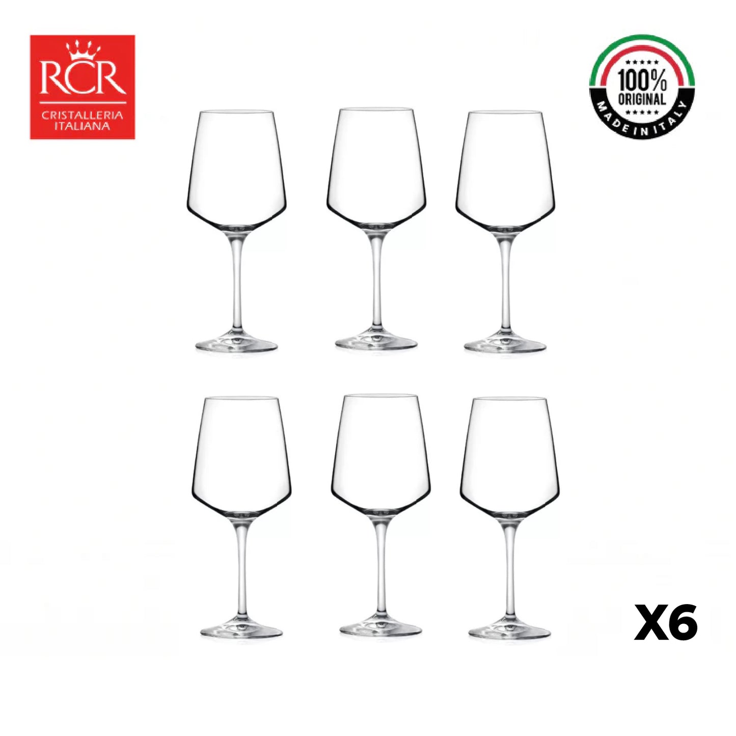 Copa Cristal Vino Blanco Aria 460 cc set x 6 RCR Italia
