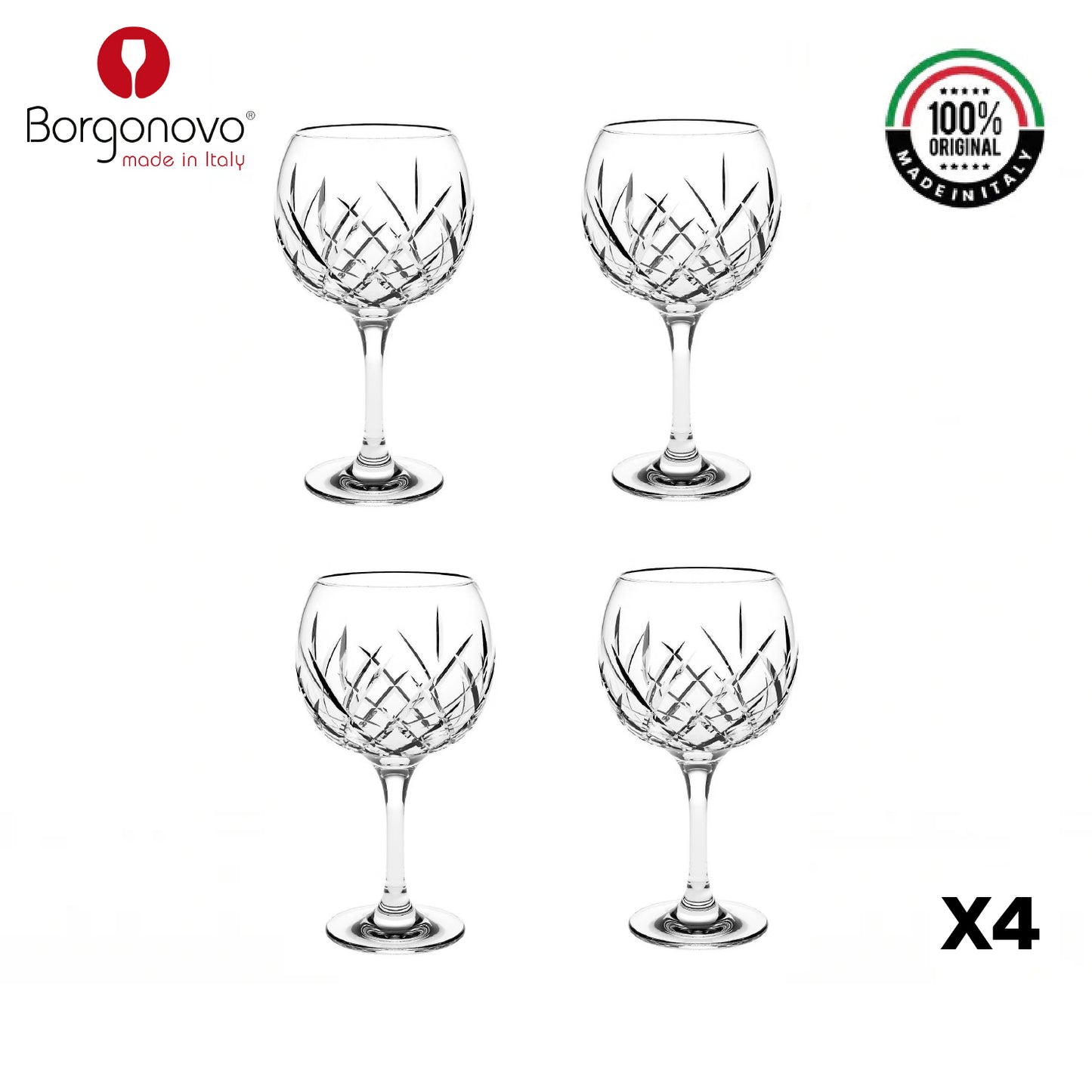 Copa Gin Tonic 64 mL Set x 4 Borgonovo