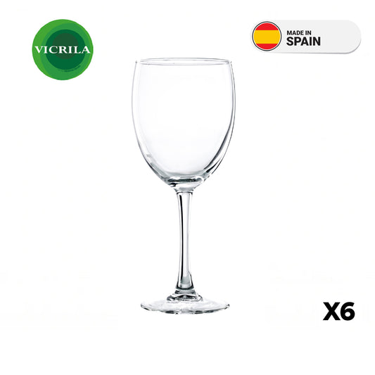 Copa Vino Vidrio templado Merlot 420cc set por 6
