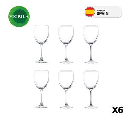 Copa Vino Vidrio templado Merlot 310cc set X6
