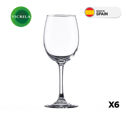 Copa Vino vidrio Templado Syrah 350cc Set X6