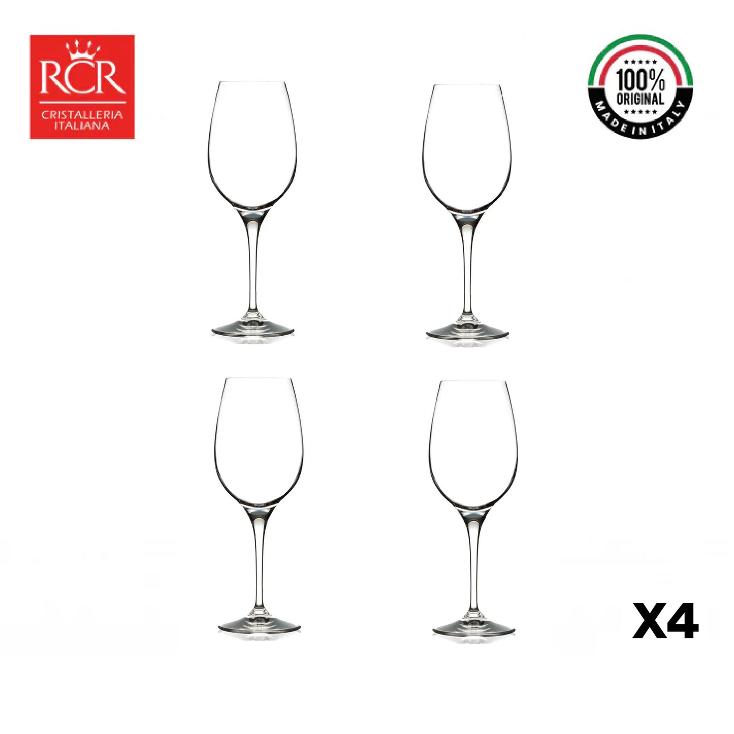 Copa Cristal Vino Blanco Invino 38 Set x 4 RCR