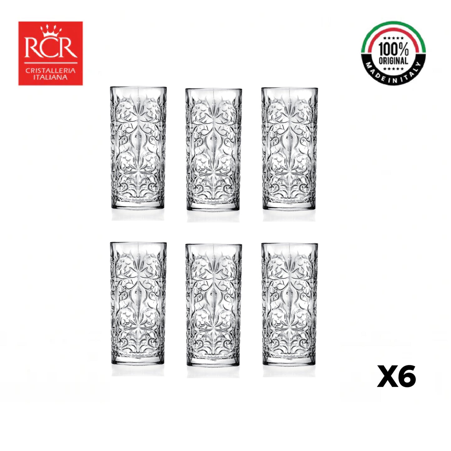 Vaso Cristal largo Tattoo 37 cl SETX6 RCR