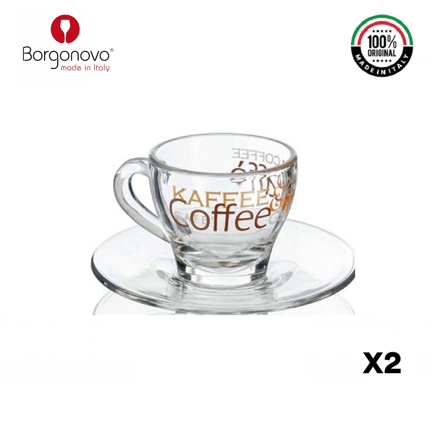 Taza Café y plato Ischia Mix set x 2 Italia