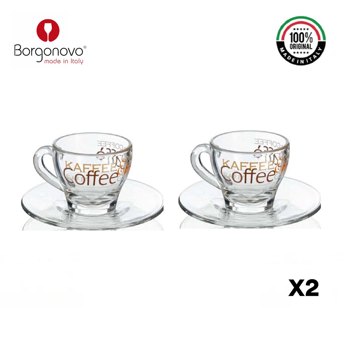 Taza Café y plato Ischia Mix set x 2 Italia