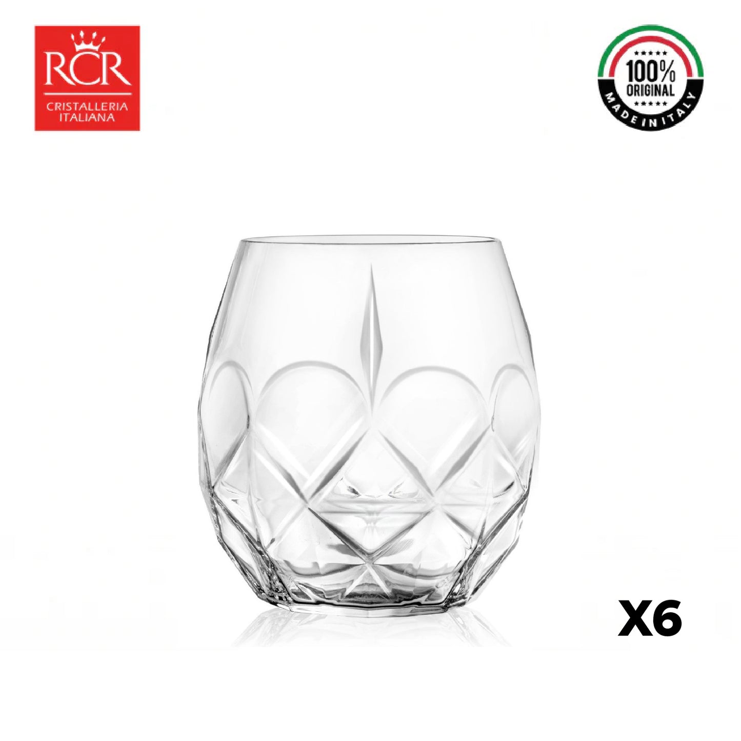 Vaso Cristal Alkemist RCR SET X6 ITALIA