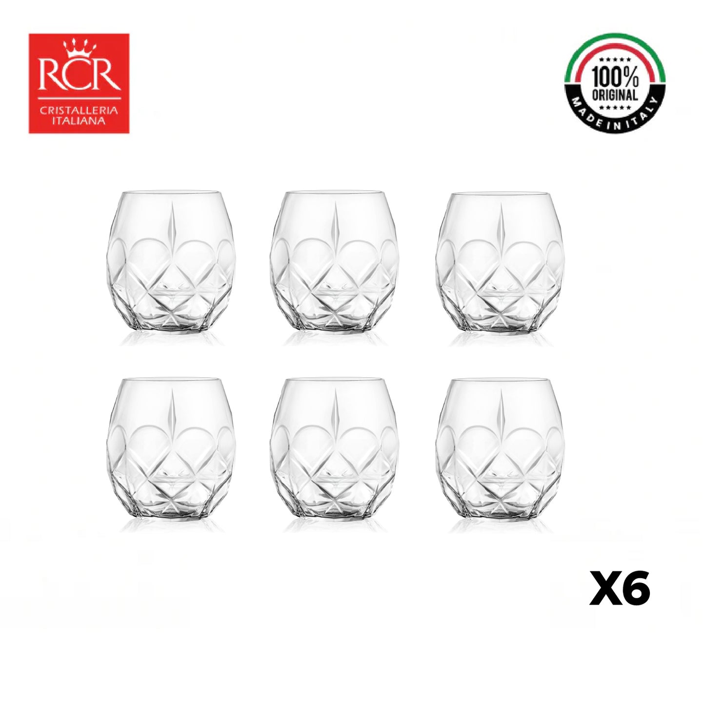 Vaso Cristal Alkemist RCR SET X6 ITALIA