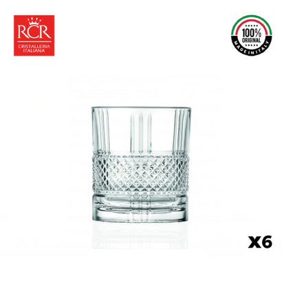 Vaso Corto Cristal Whiskey Brillante setx6 RCR Italia.