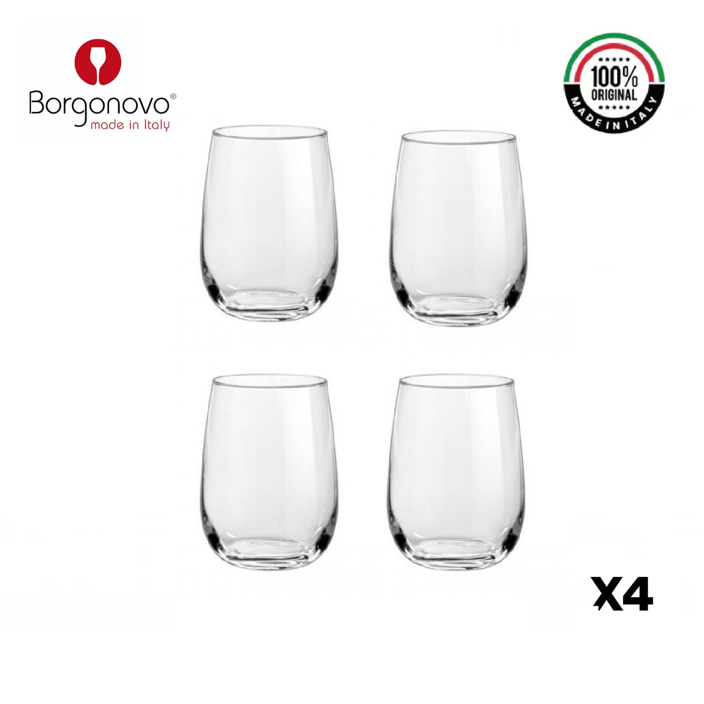 Vaso Ducale 380cc Estuche x 4