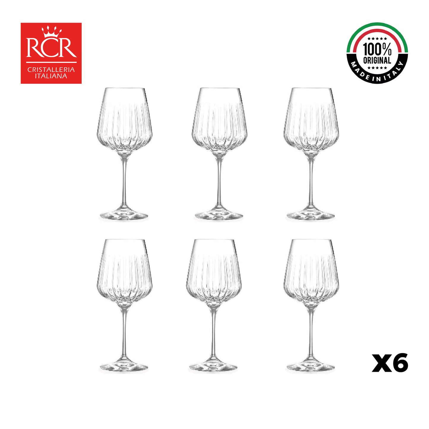Copa Cristal OptiQ 45 cl set X6 RCR Italia