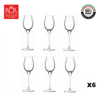 Copa Cristal Aperitivo Grappa Invino Set X6 Rcr Italia