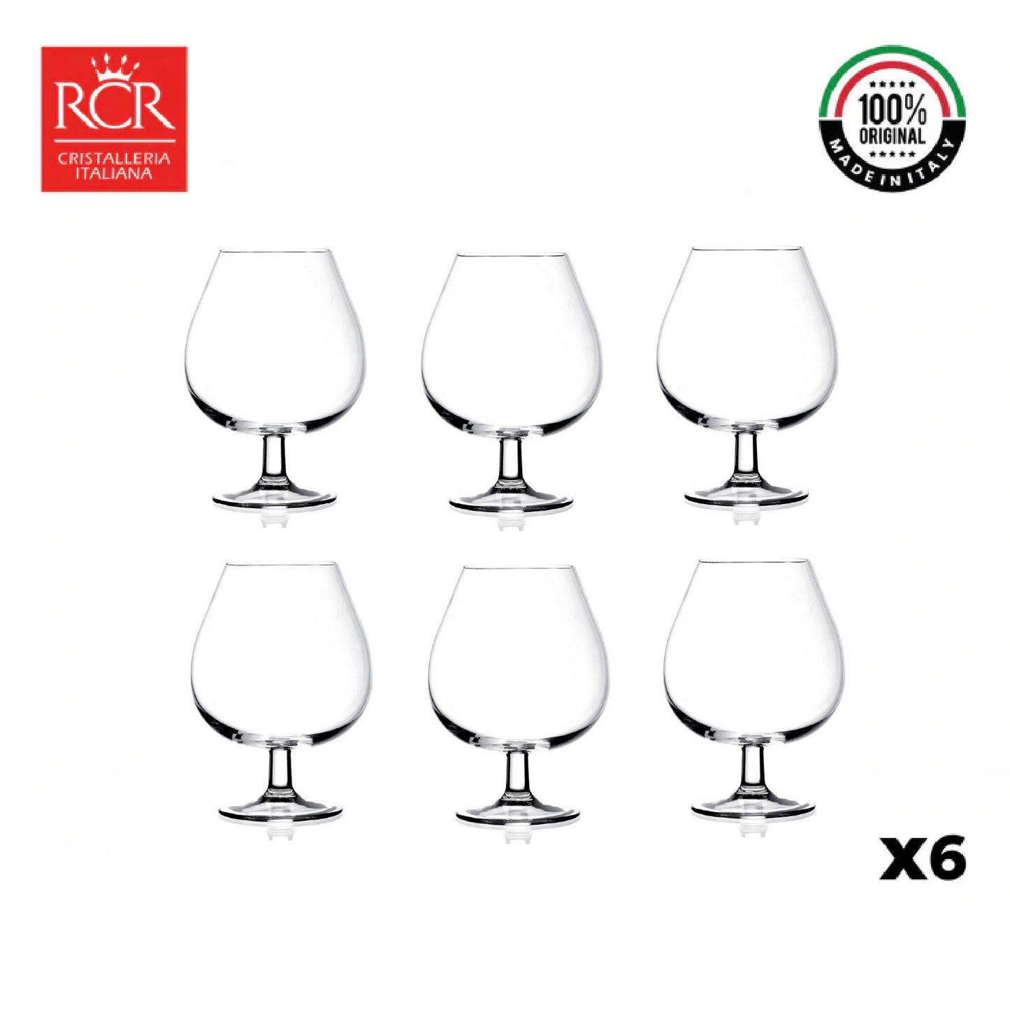 Copa Brandy Invino Set x 6 Cristal RCR