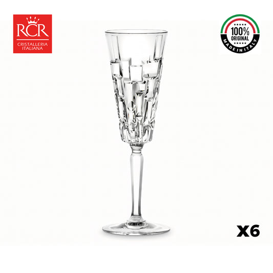 Copa Cristal Champaña Etna 19 cl Set X6 RCR Italia
