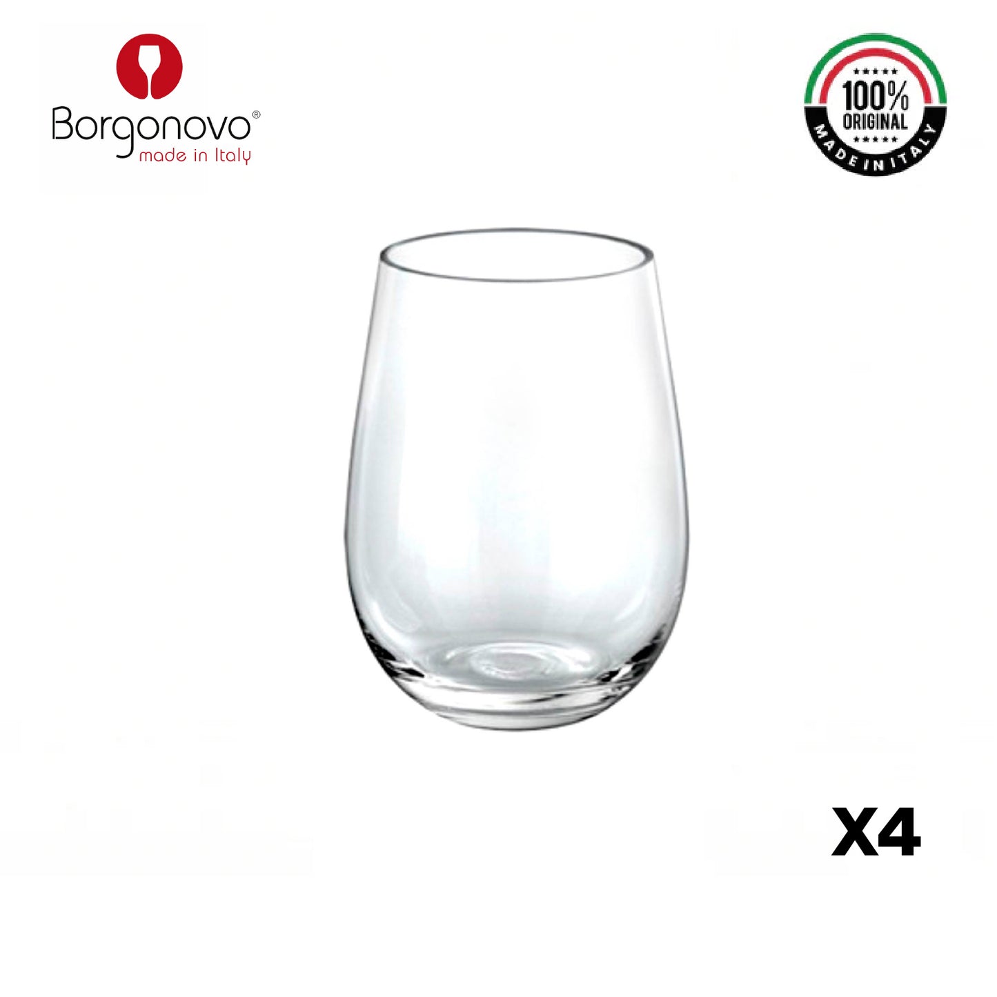Vaso Ducale 265cc set X4