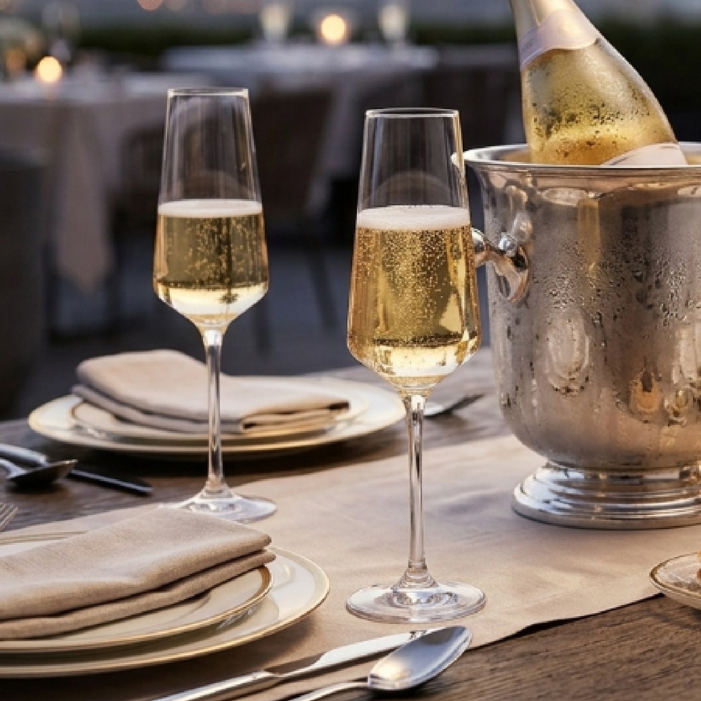 Copa Cristal Champagne Invino 24 set x 4 RCR Cristal