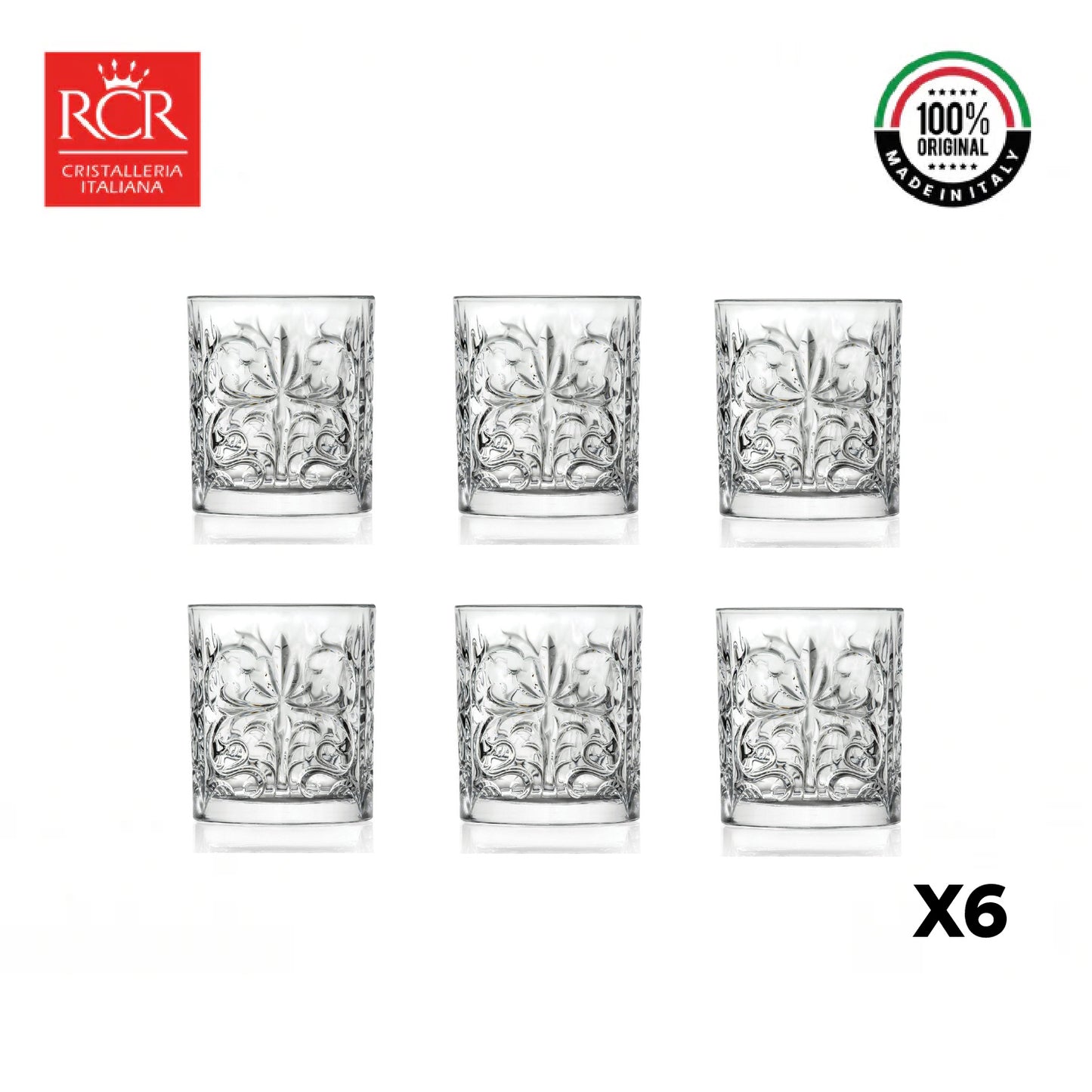 Vaso Cristal Tattoo corto 34 cl SETX6 By RCR