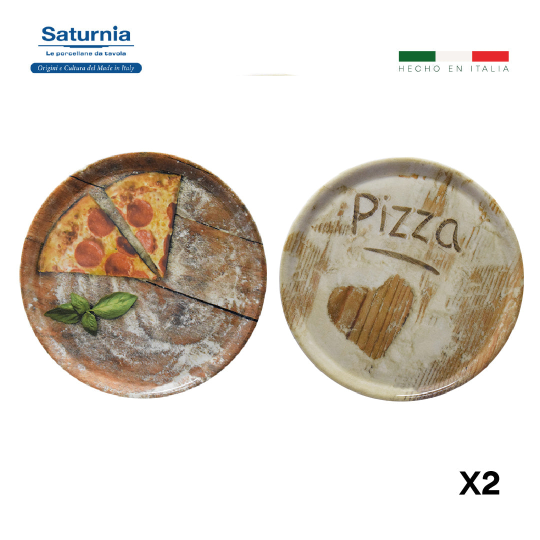 SET X2 PLATOS PARA PIZZA 33 cm
