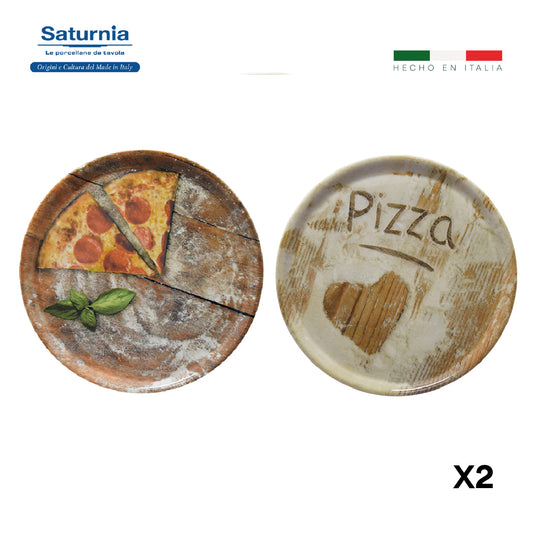 SET X2 PLATOS PARA PIZZA 33 cm