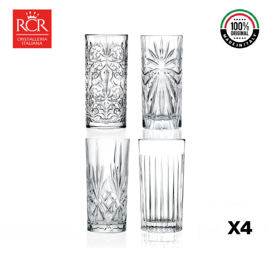 Vasos Cristal Largo Mixology set x 4 310cc RCR Italia