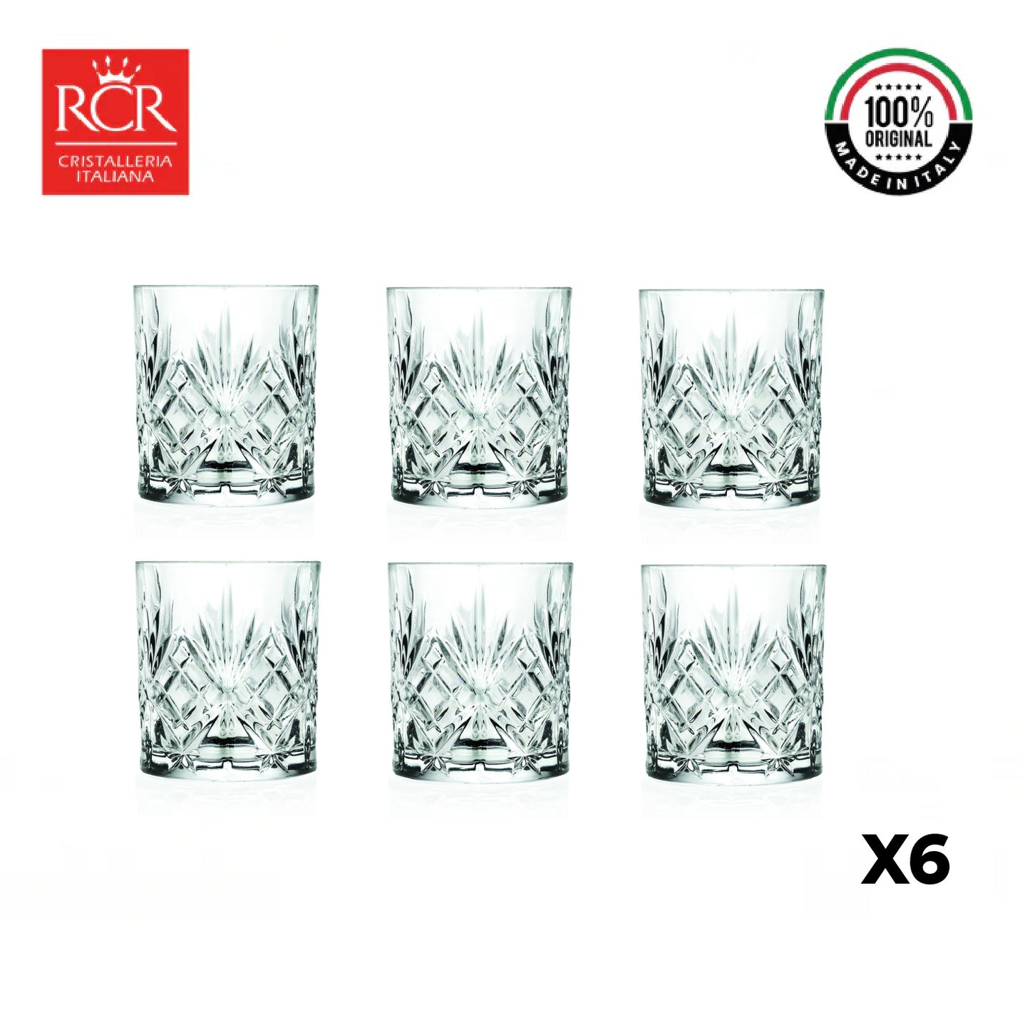 Melodia vaso Cristal shot Set X6