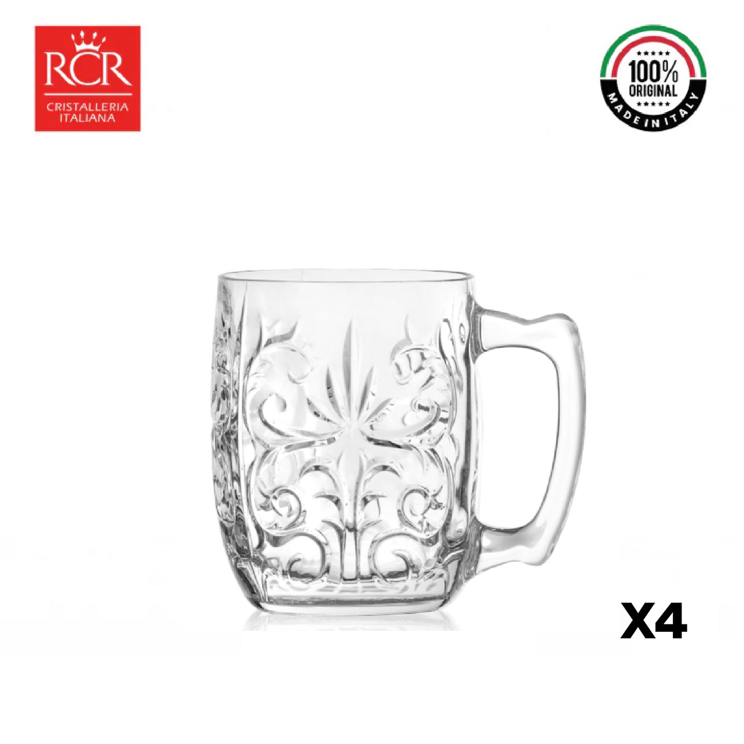 Vaso Moscow Mule Cristal set X4 RCR italia