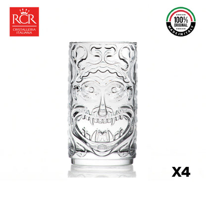 Vaso Cristal Largo Tiki Etruria set X4