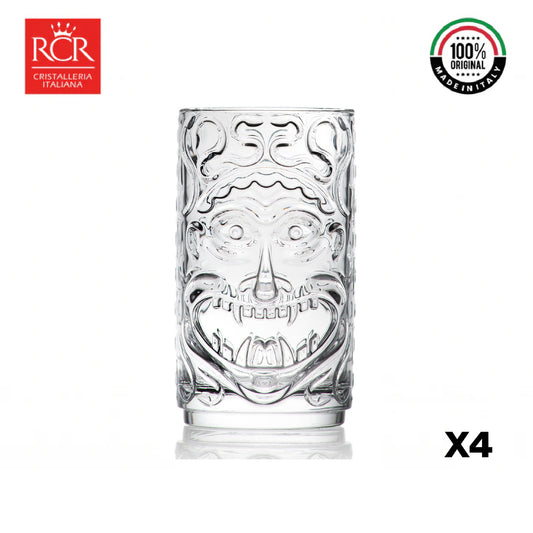Vaso Cristal Largo Tiki Etruria set X4