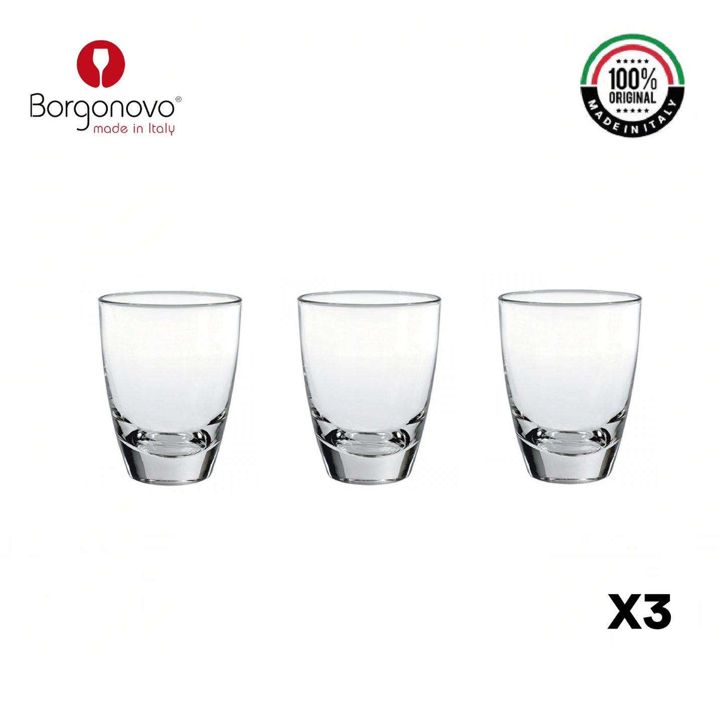 Vaso Alpi 290cc Set x 3