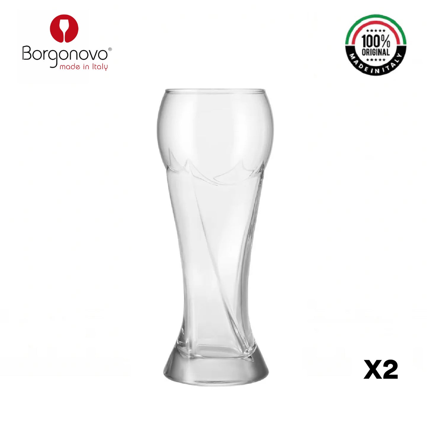 Vaso Largo Borgonovo Mundial Transparente 0.3 Lt